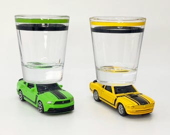 Ford mustang Boss 302 & '70 Boss, Du hast die Wahl! Die Cast Car-Schnapsglas - Das originale Hot-Snap-Schnapsglas - Muskel-Auto-Geschenk, mustang-Geschenk