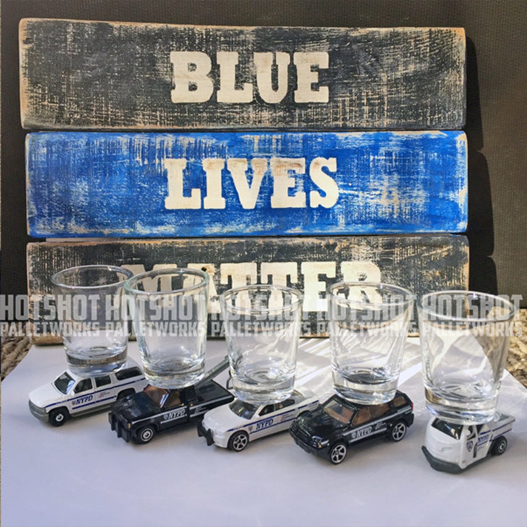 NYPD, Fleet of 5 NYPD Vehicles, Shot Glasses, Hot Wheels, Hot Shot Shot ...