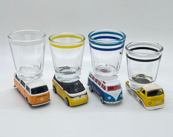 The ORIGINAL Hot Shot, Shot Glass, You Choose- Volkswagen T2 Bus, T2 Pickup, Transporter, ID. Buzz, MBX & Hot Wheels