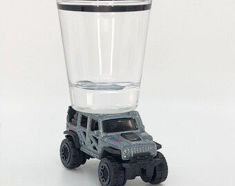 The ORIGINAL Hot Shot, Shot Glass,  2017 Jeep Wrangler, Silver, Die cast Vehicle