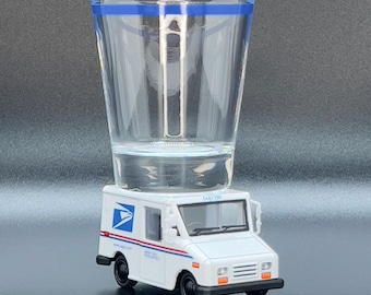 the Original Hot Shot shot glass, USPS Mail Truck, Die Cast Vehicle, Mail Man, Retirement Postal Gift