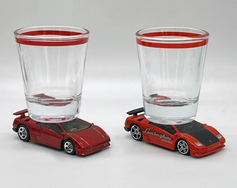 The ORIGINAL Hot Shot Shot Glass, Lamborghini Diablos, You Choose, Hot Wheel cars, Lamborghini Lover, Collector