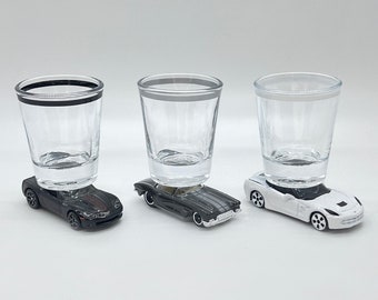 The ORIGINAL Hot Shot Shot Glass, Chevy Corvettes, Variety, Stingray, C6- You Choose