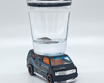 the Original Hot Shot shot glass, Engineering Dept Gift, '77 Dodge Van, Hot Wheel