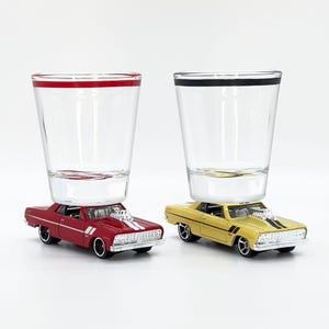the Original Hot Shot, Shot Glass,  You Choose - &#39;64 Chevy Chevelle SS Shot Glasses, Die Cast Cars