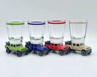 De ORIGINELE Hot Shot, borrelglas, Jeep Gladiator Rubicons 2020, gegoten voertuigen, aan jou de keuze