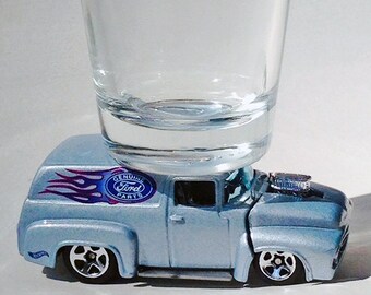 The ORIGINAL Hot Shot, Classic Hot Rods, Shot Glass, '56 Ford Panel Truck,Genuine Ford Parts, Hot Wheels