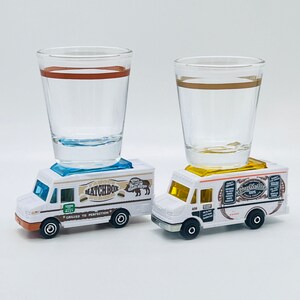 the Original Hot Shot shot glasses, Food Truck Rodeo #2- Bay-Ke-Ree, Chow Wagon, Famous Burger, Diecast Car