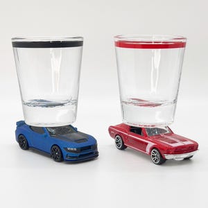 The ORIGINAL Hot Shot Shot Glass, Ford Mustangs- You Choose, Darkhorse, Ford Mustang Fastback, Die cast Car, Mustang Gifts