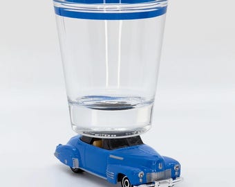 The ORIGINAL Hot Shot shot glass, '41 Cadillac Series 62 Convertible Coupe, Die Cast car