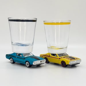 the ORIGINAL Hot Shots Shot Glass, You Choose, &#39;71 Dodge Chargers, Die Cast Car