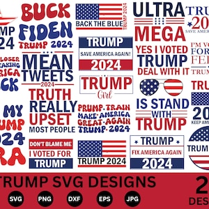 Trump 2024 Svg, 2024 Election, Donald Trump Svg Bundle, Trump Face Clipart, Trump 2024 Svg, Trump Png, Political Svg, Png, Pdf, Svg Files