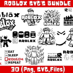 Roblox Svg-bundel, Robot Svg, Gaming Svg-bestanden voor Cricut, Roblox Png, Roblox Boy Svg, verjaardag Svg, Roblox-lettertype, Roblox Clipart, Svg, png.