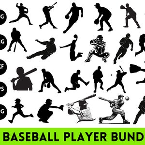 Baseball Players Svg Bundle,Baseball Player Clipart,Baseball Team Svg,Baseball Players Sublimation Design,Files for circuit.instant download