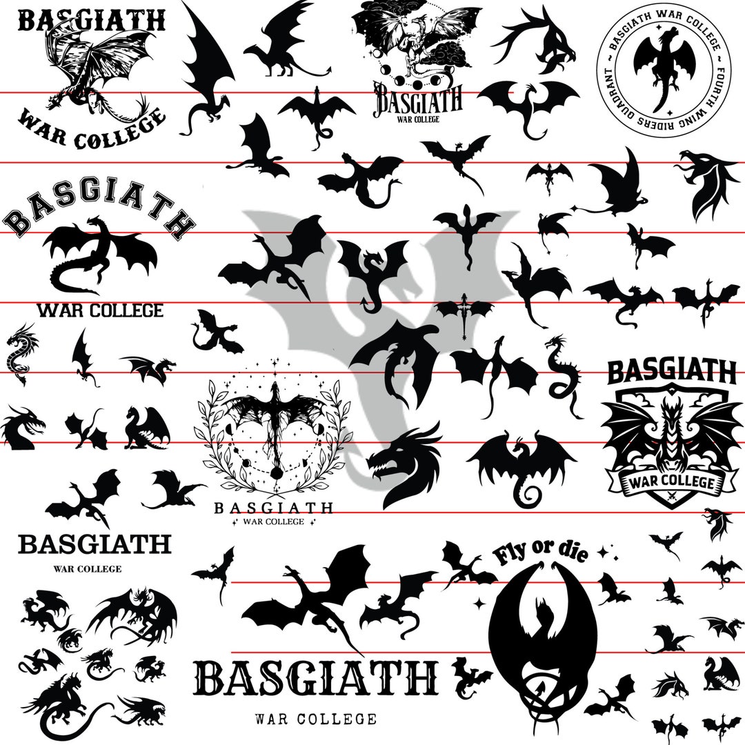 Dragon Rider Svg, Fourth Wing Bundle Svg, Basgiath War College Svg ...