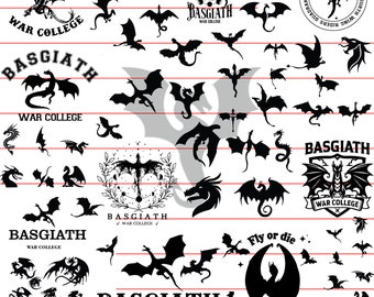 Dragon Rider Svg, Fourth Wing Bundle Svg, Basgiath War College Svg,Violet Sorrengail, Bookish Shirt,Romantasy Fantasy,