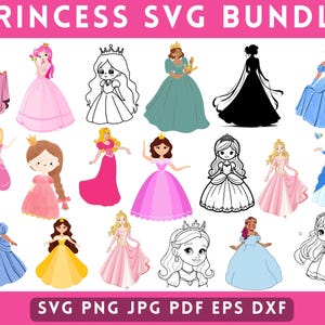 Princess Svg,Princess Png,Princess Silhouette Svg Files,Princess Clipart,Princess Paper,Princess Graphics,Princess Vector,Princess Digital.