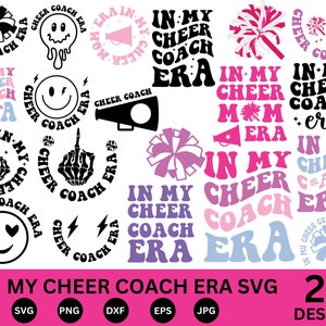 Pakiet In My Cheerleader Era Svg, Cheerleader PNG, In My Cheer Era Svg, Trenerka Cheer Svg, Koszulka Trenerki Cheer Svg, natychmiastowe pobranie.