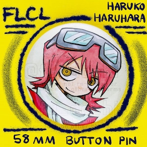 Pin de botón Haruko [FLCL]