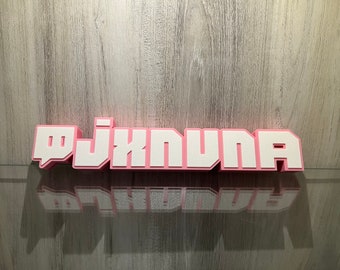 Personalized Twitch name plate gaming name twitch gaming decor gaming accessories twitch name plate twitch gaming room gift decor her him