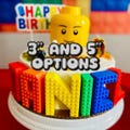 Bricks Name Plate - Personalized A-Z/0-9 Brick Name Cake Topper Birthday Brick Letters Game Room Gift Idea Kids Room Brick Nursery Name