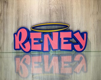 Brat Style Name Plate Sign Kids Room Gamer Room Nursery Sign Christmas Gift Brat Girls Room MonsterSign Custom Personalized Name Cake Topper
