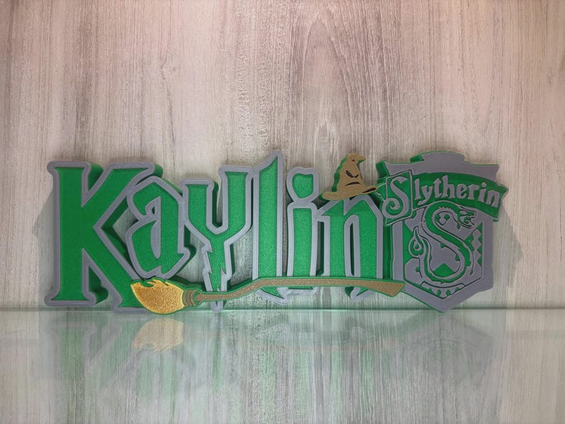 Wizard Harry Name Plate Personalized Potter Sign Game Room Kids Room Gift Idea Birthday Name Cake Topper Hog Name Warts Sign Broom Potter Na image 13