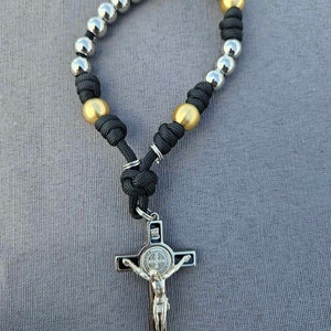 St. Benedict Pocket Rosary - Black