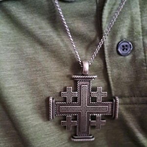 304 Stainless Steel Jerusalem Cross Pendant