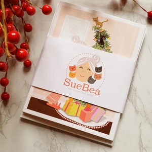 SueBea Christmas Cards Set of 4 image 6