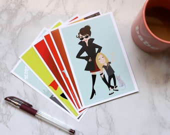 6-pack of Secret Agent Josephine postcards