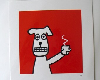 Coffee Dog unframed