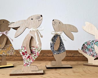 Liberty London Fabric Easter Bunny: Plywood Nursery Decor