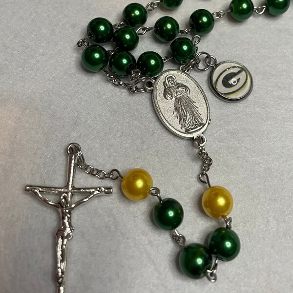 Rosary, Catholic, Sports Team, Green Bay, Religious Gifts, Wedding