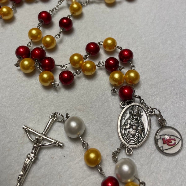 Rosary, Catholic, Religious Gifts, Spots Team, Kansas City Chiefs