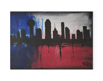 Glass Cutting Board DALLAS SKYLINE