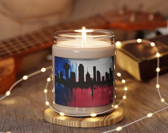 Scented Soy Candle, 9oz Dallas Texas Skyline