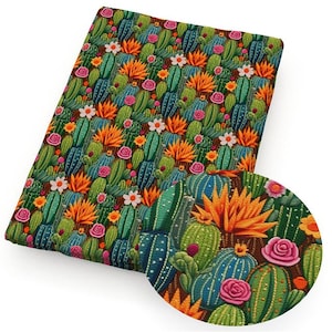 Tissu succulentes/cactus par mètre