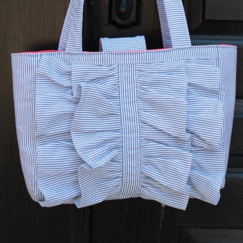Ruffle Tote Bag PDF Sewing Pattern Instant Download DIY - Etsy
