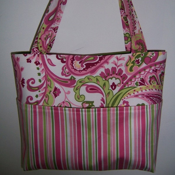 Purse PDF Sewing Pattern - Aivilo Pocket Tote Bag in 4 Sizes -Instant Download - easy to sew