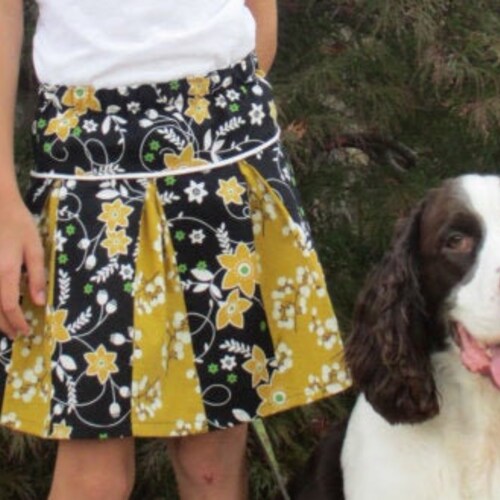 PDF Sewing Pattern Pleated Skirt With Piping Detail Sizes Etsy