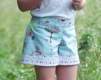 High Tide Shorts - PDF Sewing Pattern Instant Download - Sizes 2 to 14 tween