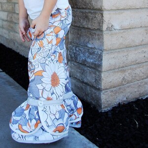 PDF Sewing Pattern - Ruffle Pants with Pleated or Bias Trimmed Double Ruffles - Sizes 12 months to 14 tween