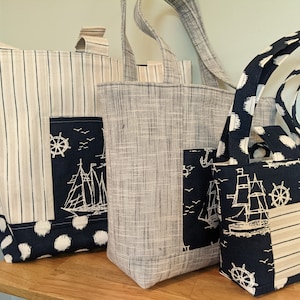 Everyday Tote Bag - Easy PDF Purse Sewing Pattern - 3 Sizes - Customize Your Pockets - Instant Download