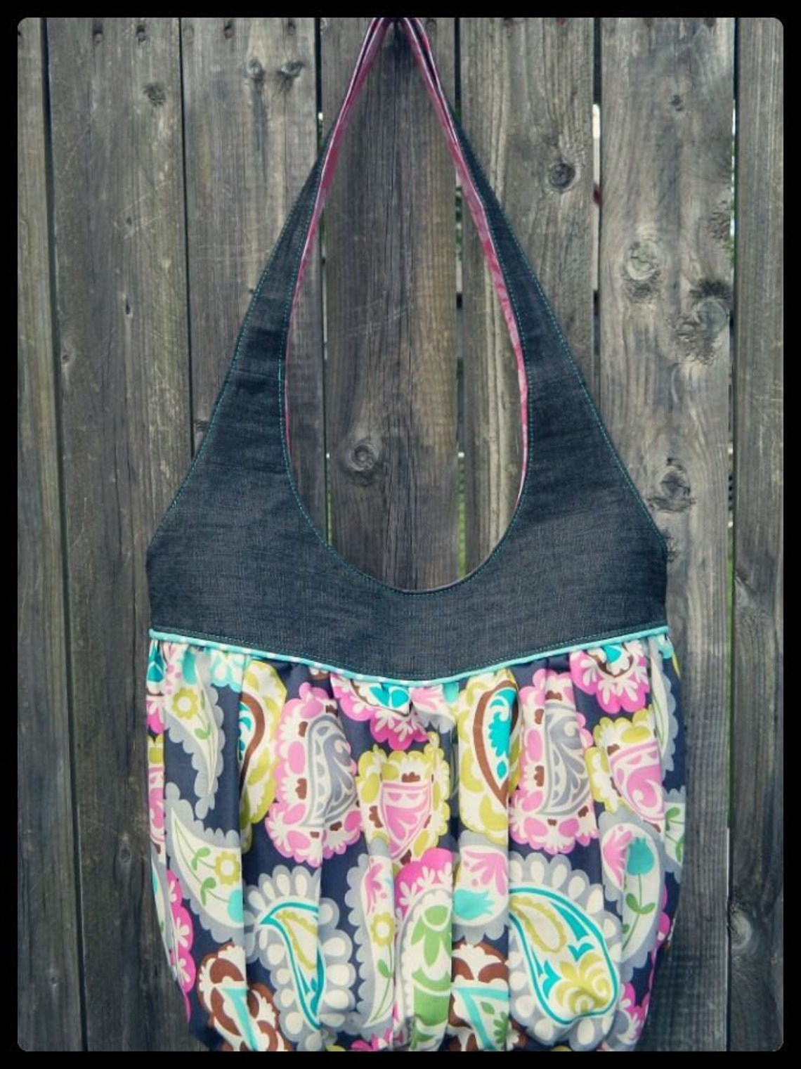 Scoop Tote Bag Easy Pdf Purse Sewing Pattern Stripwork Etsy