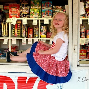 PDF-naaipatroon - Flora&#39;s Twirl Skirt - Eenvoudig te naaien dubbellaagse cirkelrok - Popgrootte tot 14 tween