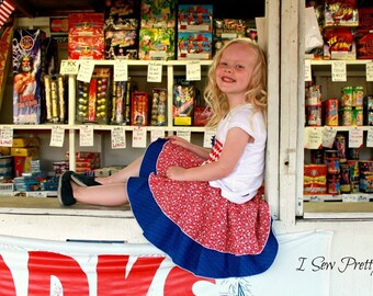 PDF Sewing Pattern - Flora's Twirl Skirt - Easy to Sew Double Layer Circle Skirt - Doll size to 14 tween