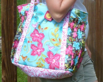 Satchel XL tote bag - easy pdf purse sewing pattern -  great diaper bag, travel bag or carry all - Instant Download