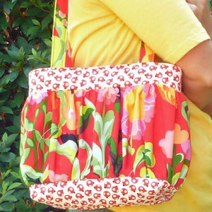 Purse pdf Sewing Pattern - Aivilo Pouf Purse - in adult and child sizes - easy to sew - Download Instantly