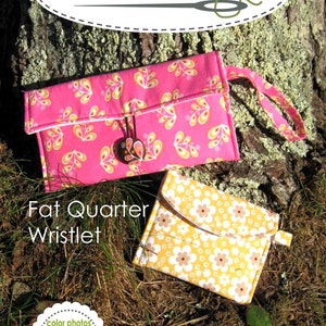 Instant Download - PDF Sewing Pattern Bundle- Fat Quarter Wristlet and Key Chain Pouch Wallet - SALE